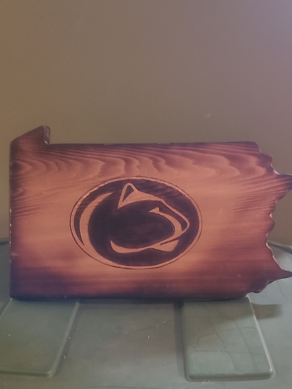 Penn State Wooden Plaque with Nittany Lion Logo - Brown